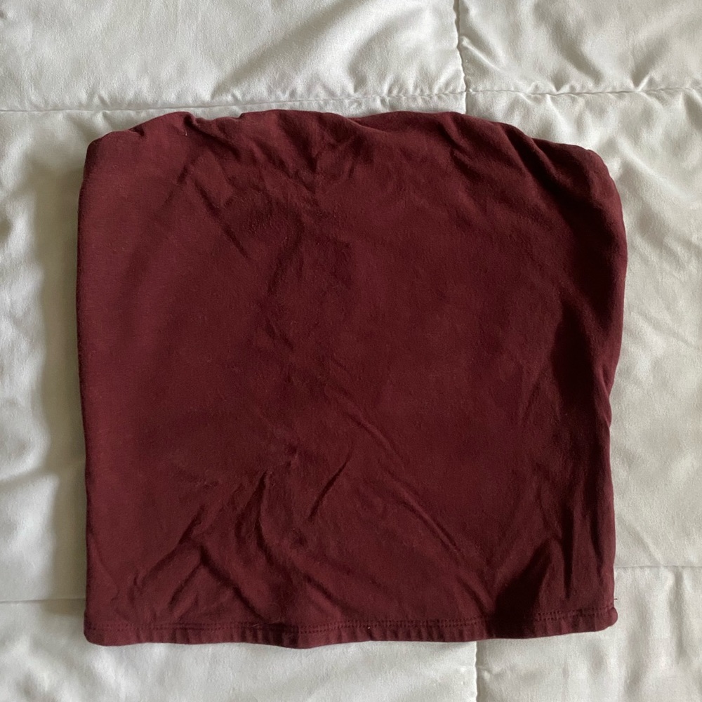 Garage Burgundy Tube Top
